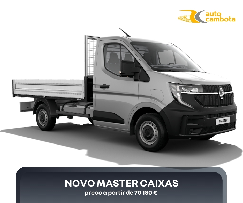 Auto Cambota: NOVO Renault Master E-Tech Elétrico Caixas Basculantes e Abertas Fixas